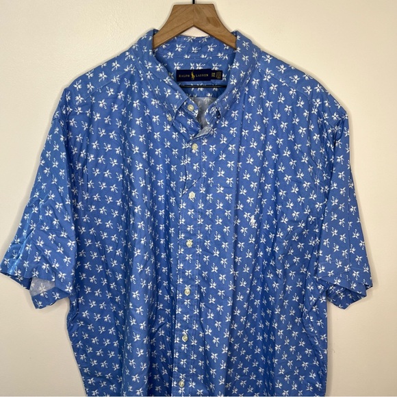 Ralph Lauren Other - Ralph Lauren Blue Short Sleeve Button Up Men's Size 3XB Beach Resort Casual